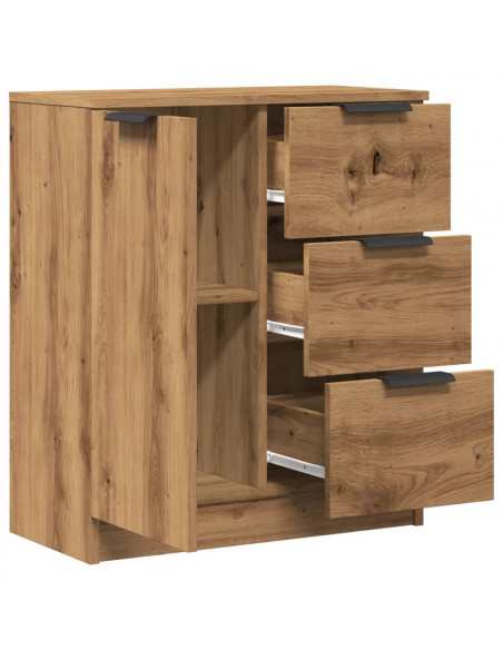 Credenza Rovere Artigianale 60x30x70 cm in Legno Multistrato