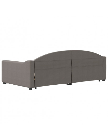 Divano Letto con Letto Estraibile Tortora 100x200 cm in Tessuto