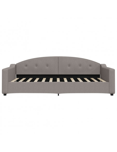 Divano Letto Estraibile con Cassetti Tortora 100x200 cm Tessuto