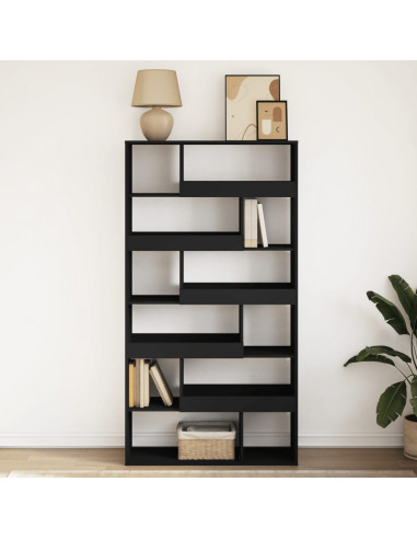 Divisorio Stanza Nero 100x33x187,5 cm in Truciolato