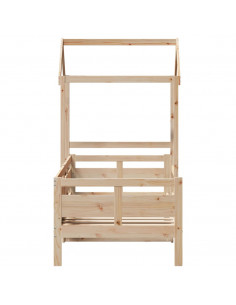 Dormeuse con Tetto 80x200 cm in Legno Massello di Pino 2