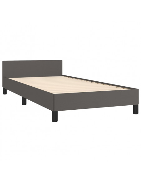 Giroletto con Testiera Crema 90x200 cm in Similpelle