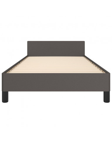 Giroletto con Testiera Crema 90x200 cm in Similpelle