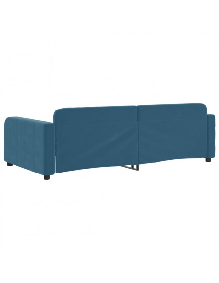 Letto da Giorno Blu 90x200 cm in Velluto