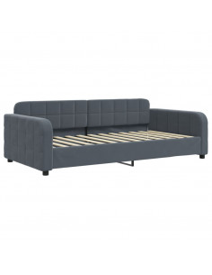 Letto da Giorno Grigio Scuro 90x200 cm in Velluto 2