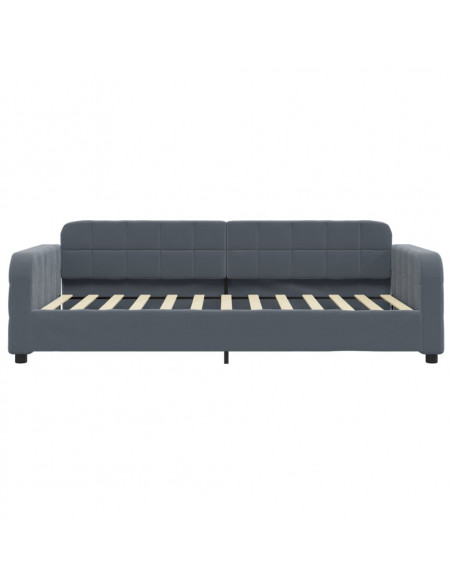 Letto da Giorno Grigio Scuro 90x200 cm in Velluto