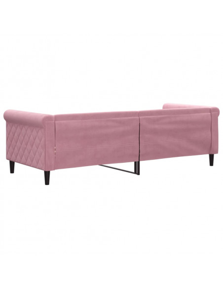 Letto da Giorno Rosa 80x200 cm in Velluto
