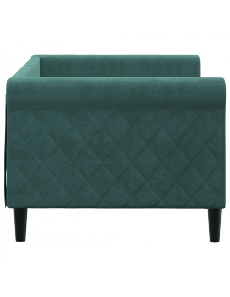 Letto da Giorno Verde Scuro 80x200 cm in Velluto