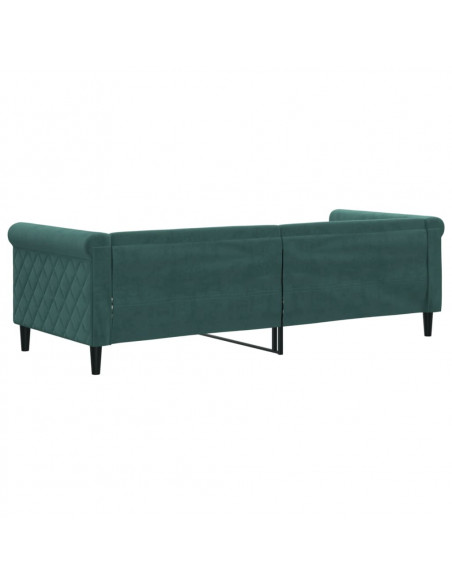 Letto da Giorno Verde Scuro 80x200 cm in Velluto