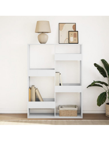 Libreria Bianca 100x33x135 cm in Legno Multistrato