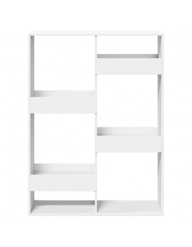 Libreria Bianca 100x33x135 cm in Legno Multistrato