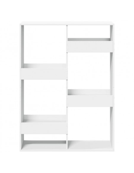 Libreria Bianca 100x33x135 cm in Legno Multistrato