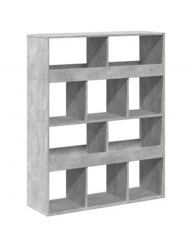 Libreria Grigio Cemento 100x33x125,5 cm in Legno Multistrato