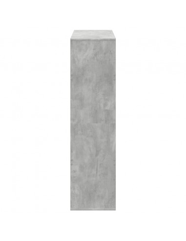 Libreria Grigio Cemento 100x33x125,5 cm in Legno Multistrato