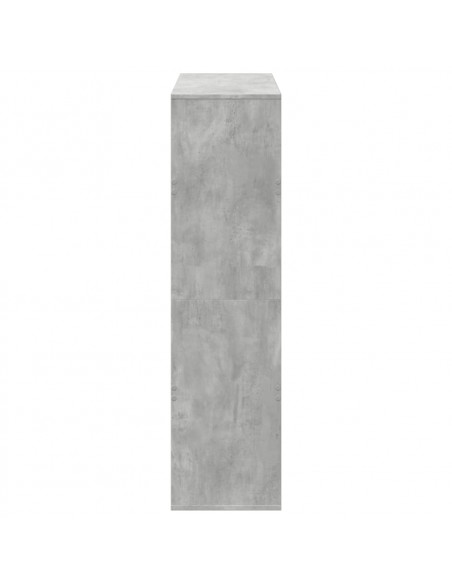 Libreria Grigio Cemento 100x33x125,5 cm in Legno Multistrato