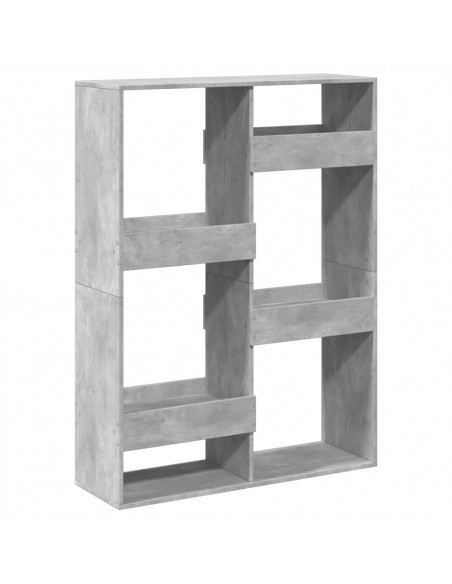 Libreria Grigio Cemento 100x33x135 cm in Legno Multistrato