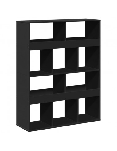 Libreria Nera 100x33x125,5 cm in Legno Multistrato