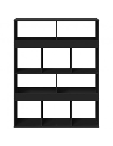 Libreria Nera 100x33x125,5 cm in Legno Multistrato