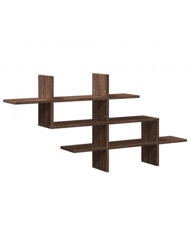 Mensola a Muro Rovere Marrone 124,5x18x60,5cm in Truciolato
