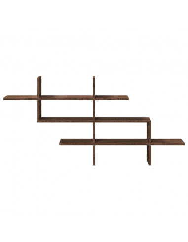 Mensola a Muro Rovere Marrone 124,5x18x60,5cm in Truciolato