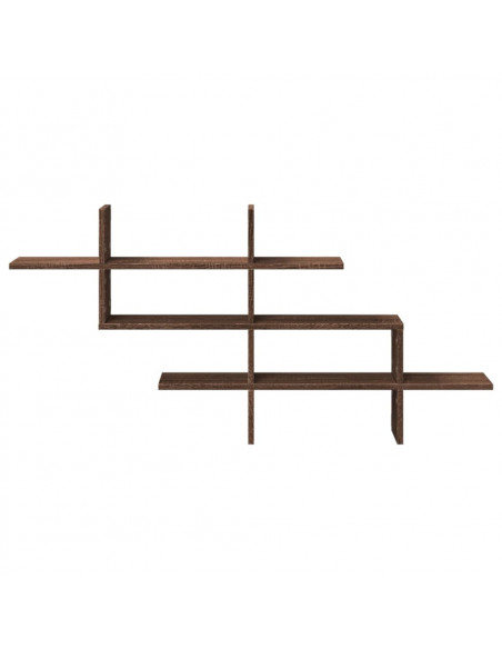 Mensola a Muro Rovere Marrone 124,5x18x60,5cm in Truciolato