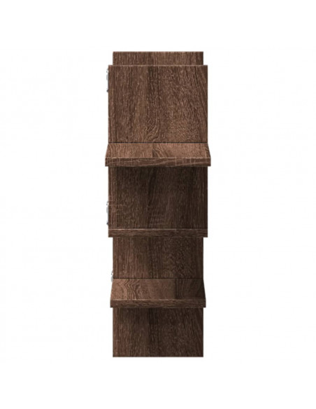 Mensola a Muro Rovere Marrone 124,5x18x60,5cm in Truciolato