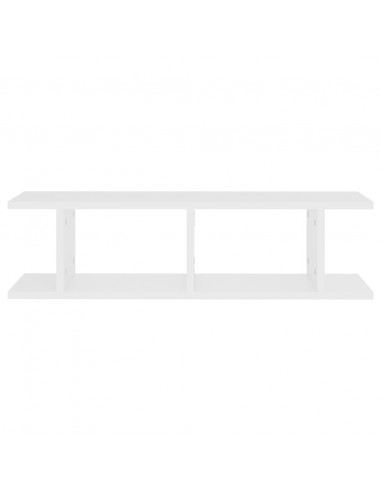 Mensole a Parete 2 pz Bianco 75x18x20 cm in Multistrato