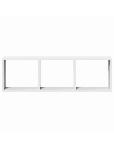 Mobile a Parete 100x16x30 cm Bianco in Legno Multistrato