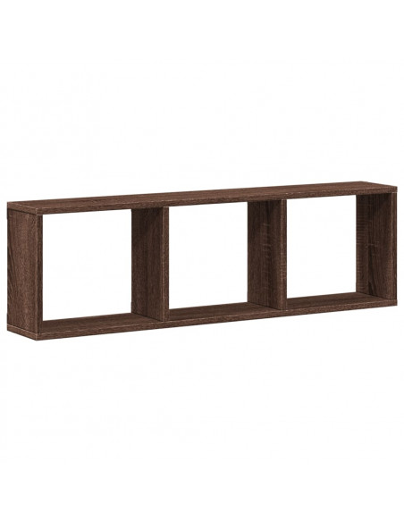 Mobile a Parete 100x16x30cm Rovere Marrone in Legno Multistrato