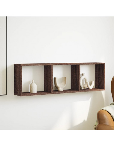 Mobile a Parete 100x16x30cm Rovere Marrone in Legno Multistrato