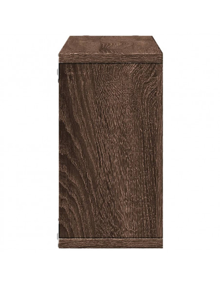 Mobile a Parete 100x16x30cm Rovere Marrone in Legno Multistrato