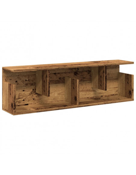 Mobile a Parete 100x20x30 cm Legno Antico in Legno Multistrato