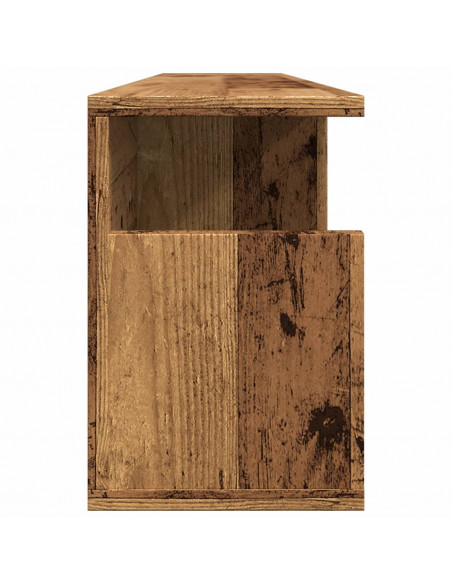 Mobile a Parete 100x20x30 cm Legno Antico in Legno Multistrato