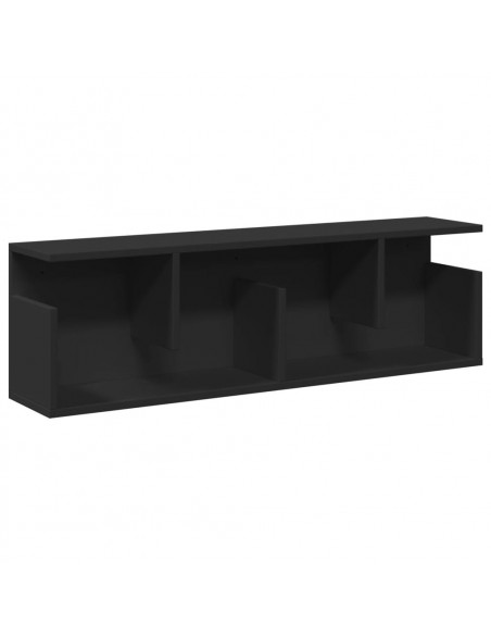 Mobile a Parete 100x20x30 cm Nero in Legno Multistrato