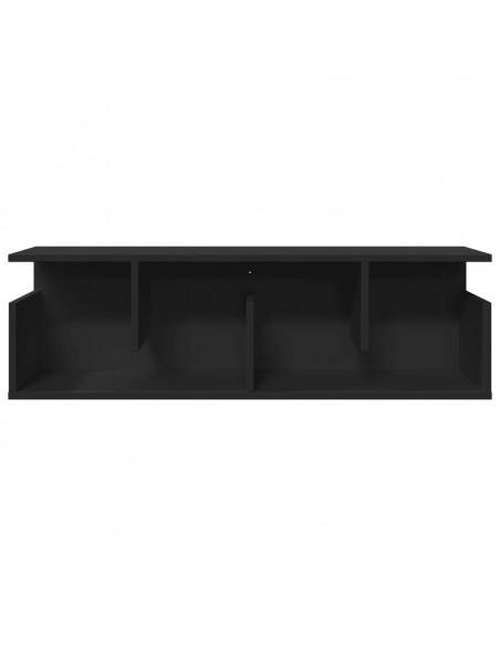 Mobile a Parete 100x20x30 cm Nero in Legno Multistrato