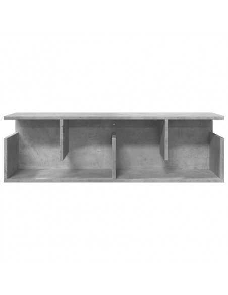 Mobile a Parete 100x20x30cm Grigio Cemento in Legno Multistrato