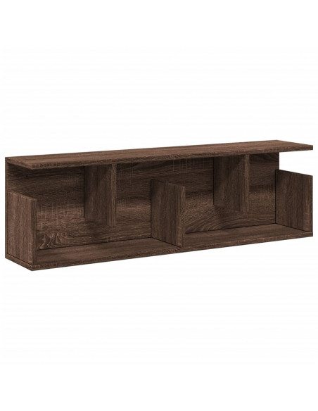 Mobile a Parete 100x20x30cm Rovere Marrone in Legno Multistrato