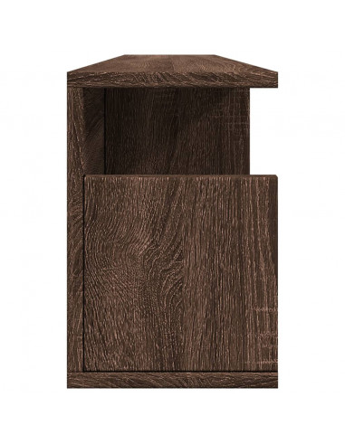 Mobile a Parete 100x20x30cm Rovere Marrone in Legno Multistrato