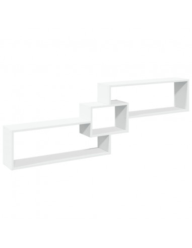 Mobile a Parete 158x18x53 cm Bianco in Legno Multistrato