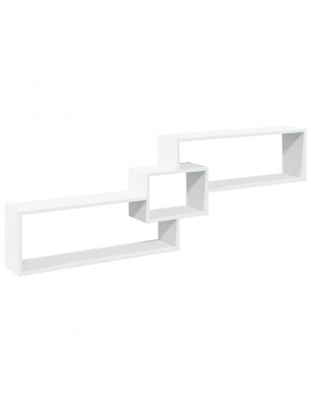Mobile a Parete 158x18x53 cm Bianco in Legno Multistrato