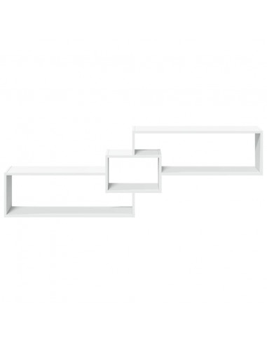 Mobile a Parete 158x18x53 cm Bianco in Legno Multistrato