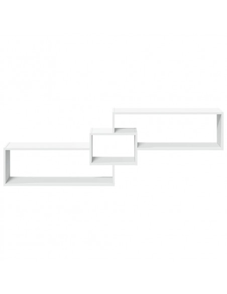 Mobile a Parete 158x18x53 cm Bianco in Legno Multistrato