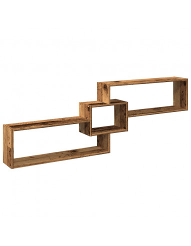 Mobile a Parete 158x18x53 cm Legno Antico in Legno Multistrato