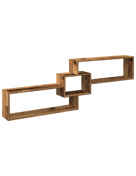 Mobile a Parete 158x18x53 cm Legno Antico in Legno Multistrato
