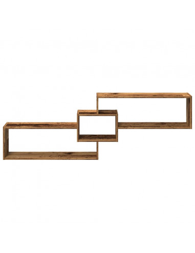 Mobile a Parete 158x18x53 cm Legno Antico in Legno Multistrato
