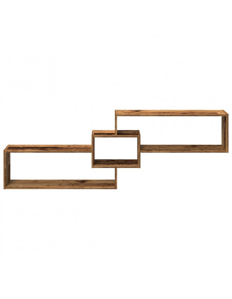 Mobile a Parete 158x18x53 cm Legno Antico in Legno Multistrato