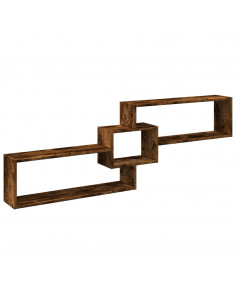 Mobile a Parete 158x18x53 cm Rovere Fumo in Legno Multistrato 2