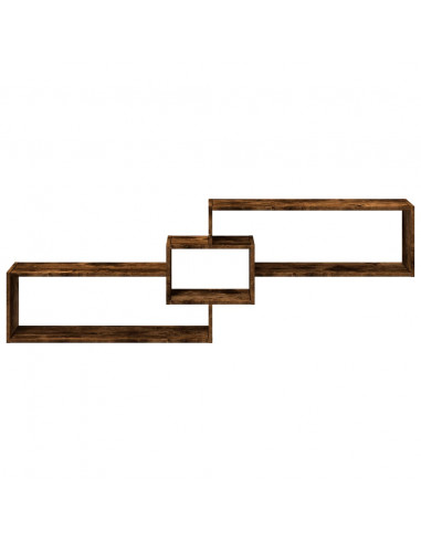 Mobile a Parete 158x18x53 cm Rovere Fumo in Legno Multistrato