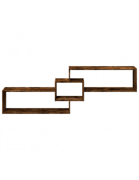 Mobile a Parete 158x18x53 cm Rovere Fumo in Legno Multistrato