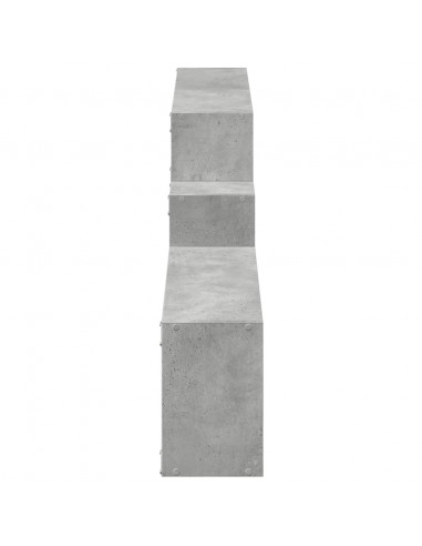 Mobile a Parete 158x18x53cm Grigio Cemento in Legno Multistrato